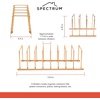 image:imageSpectrum Euro Kitchen Organizer Metal Dish Rack Cutting Board Holder Stand for Countertop or Inside Cabinet Organization 8 Slot Cutting Board Plate Drying Rack for Bakeware Storage Satin NickelCopper