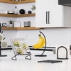 image:imageSpectrum Euro Modern Black Banana Hook Stand Metal Holder for Countertop Kitchen Storage Organization Steel Banana Hanger with Sturdy Base for Stable Fruit Ripening of Standard amp Large Bunches