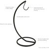 image:imageSpectrum Euro Modern Black Banana Hook Stand Metal Holder for Countertop Kitchen Storage Organization Steel Banana Hanger with Sturdy Base for Stable Fruit Ripening of Standard amp Large Bunches