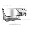 image:imageSpectrum Finley Wall Mount Double Storage Bin with Hook Station for Entryway Storage and Organization