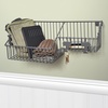 image:imageSpectrum Finley Wall Mount Double Storage Bin with Hook Station for Entryway Storage and Organization