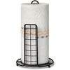 image:imageSpectrum Grid Paper Towel Holder Roll Dispenser Stand for Kitchen Countertop amp Dining Room Table Industrial GrayBlack