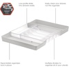 image:imageSpectrum HEXA 5Divider Expandable Silverware Tray Stone Gray  InDrawer Organizer for Kitchen Accessories Cutlery Knives amp More  EasytoClean Home amp Apartment EssentialClear Frost  Stone Gray