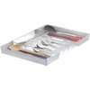 image:imageSpectrum HEXA 5Divider Expandable Silverware Tray Stone Gray  InDrawer Organizer for Kitchen Accessories Cutlery Knives amp More  EasytoClean Home amp Apartment EssentialClear Frost  Stone Gray
