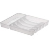 image:imageSpectrum HEXA 5Divider Expandable Silverware Tray Stone Gray  InDrawer Organizer for Kitchen Accessories Cutlery Knives amp More  EasytoClean Home amp Apartment EssentialClear Frost