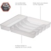 image:imageSpectrum HEXA 5Divider Expandable Silverware Tray Stone Gray  InDrawer Organizer for Kitchen Accessories Cutlery Knives amp More  EasytoClean Home amp Apartment EssentialClear Frost