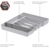 image:imageSpectrum HEXA 5Divider Expandable Silverware Tray Stone Gray  InDrawer Organizer for Kitchen Accessories Cutlery Knives amp More  EasytoClean Home amp Apartment EssentialStone Gray