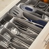 image:imageSpectrum HEXA 5Divider Expandable Silverware Tray Stone Gray  InDrawer Organizer for Kitchen Accessories Cutlery Knives amp More  EasytoClean Home amp Apartment EssentialStone Gray
