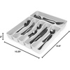 image:imageSpectrum HEXA 5Divider Expandable Silverware Tray Stone Gray  InDrawer Organizer for Kitchen Accessories Cutlery Knives amp More  EasytoClean Home amp Apartment EssentialStone Gray