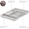 image:imageSpectrum HEXA 5Divider Expandable Silverware Tray Stone Gray  InDrawer Organizer for Kitchen Accessories Cutlery Knives amp More  EasytoClean Home amp Apartment EssentialStone Gray