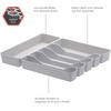 image:imageSpectrum HEXA 5Divider Expandable Silverware Tray Stone Gray  InDrawer Organizer for Kitchen Accessories Cutlery Knives amp More  EasytoClean Home amp Apartment EssentialStone Gray