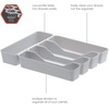 image:imageSpectrum HEXA 5Divider Expandable Silverware Tray Stone Gray  InDrawer Organizer for Kitchen Accessories Cutlery Knives amp More  EasytoClean Home amp Apartment EssentialStone Gray