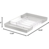 image:imageSpectrum HEXA 5Divider Expandable Silverware Tray Stone Gray  InDrawer Organizer for Kitchen Accessories Cutlery Knives amp More  EasytoClean Home amp Apartment EssentialClear Frost  Stone Gray