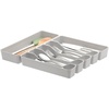 image:imageSpectrum HEXA 5Divider Expandable Silverware Tray Stone Gray  InDrawer Organizer for Kitchen Accessories Cutlery Knives amp More  EasytoClean Home amp Apartment EssentialStone Gray