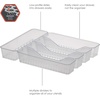 image:imageSpectrum HEXA 5Divider Expandable Silverware Tray Stone Gray  InDrawer Organizer for Kitchen Accessories Cutlery Knives amp More  EasytoClean Home amp Apartment EssentialClear Frost