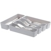image:imageSpectrum HEXA 5Divider Expandable Silverware Tray Stone Gray  InDrawer Organizer for Kitchen Accessories Cutlery Knives amp More  EasytoClean Home amp Apartment EssentialStone Gray