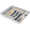 image:imageSpectrum HEXA 5Divider Expandable Silverware Tray Stone Gray  InDrawer Organizer for Kitchen Accessories Cutlery Knives amp More  EasytoClean Home amp Apartment EssentialStone Gray