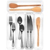 image:imageSpectrum HEXA 5Divider Expandable Silverware Tray Stone Gray  InDrawer Organizer for Kitchen Accessories Cutlery Knives amp More  EasytoClean Home amp Apartment EssentialClear Frost
