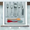 image:imageSpectrum HEXA 5Divider Expandable Silverware Tray Stone Gray  InDrawer Organizer for Kitchen Accessories Cutlery Knives amp More  EasytoClean Home amp Apartment EssentialClear Frost