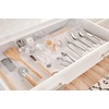 image:imageSpectrum HEXA 5Divider Expandable Silverware Tray Stone Gray  InDrawer Organizer for Kitchen Accessories Cutlery Knives amp More  EasytoClean Home amp Apartment EssentialClear Frost