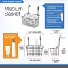 image:imageSpectrum Hanging Baskets for Organizing Large Satin Nickel  Grid Over the Cabinet Wire Basket for Kitchen or Bathroom  Door Hanging Storage Organizer for Cleaning Supplies Washcloths amp TowelsBronze