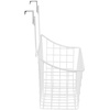 image:imageSpectrum Hanging Baskets for Organizing Large Satin Nickel  Grid Over the Cabinet Wire Basket for Kitchen or Bathroom  Door Hanging Storage Organizer for Cleaning Supplies Washcloths amp TowelsWhite