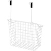 image:imageSpectrum Hanging Baskets for Organizing Large Satin Nickel  Grid Over the Cabinet Wire Basket for Kitchen or Bathroom  Door Hanging Storage Organizer for Cleaning Supplies Washcloths amp TowelsWhite