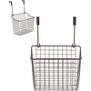 image:imageSpectrum Hanging Baskets for Organizing Large Satin Nickel  Grid Over the Cabinet Wire Basket for Kitchen or Bathroom  Door Hanging Storage Organizer for Cleaning Supplies Washcloths amp TowelsBronze