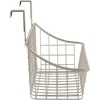 image:imageSpectrum Hanging Baskets for Organizing Large Satin Nickel  Grid Over the Cabinet Wire Basket for Kitchen or Bathroom  Door Hanging Storage Organizer for Cleaning Supplies Washcloths amp TowelsSatin Nickel