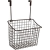 image:imageSpectrum Hanging Baskets for Organizing Large Satin Nickel  Grid Over the Cabinet Wire Basket for Kitchen or Bathroom  Door Hanging Storage Organizer for Cleaning Supplies Washcloths amp TowelsBronze