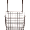 image:imageSpectrum Hanging Baskets for Organizing Large Satin Nickel  Grid Over the Cabinet Wire Basket for Kitchen or Bathroom  Door Hanging Storage Organizer for Cleaning Supplies Washcloths amp TowelsBronze