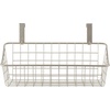 image:imageSpectrum Hanging Baskets for Organizing Large Satin Nickel  Grid Over the Cabinet Wire Basket for Kitchen or Bathroom  Door Hanging Storage Organizer for Cleaning Supplies Washcloths amp TowelsSatin Nickel