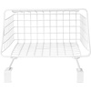 image:imageSpectrum Hanging Baskets for Organizing Large Satin Nickel  Grid Over the Cabinet Wire Basket for Kitchen or Bathroom  Door Hanging Storage Organizer for Cleaning Supplies Washcloths amp TowelsWhite