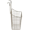 image:imageSpectrum Hanging Baskets for Organizing Large Satin Nickel  Grid Over the Cabinet Wire Basket for Kitchen or Bathroom  Door Hanging Storage Organizer for Cleaning Supplies Washcloths amp TowelsSatin Nickel