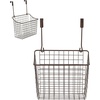 image:imageSpectrum Hanging Baskets for Organizing Large Satin Nickel  Grid Over the Cabinet Wire Basket for Kitchen or Bathroom  Door Hanging Storage Organizer for Cleaning Supplies Washcloths amp TowelsBronze