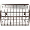 image:imageSpectrum Hanging Baskets for Organizing Large Satin Nickel  Grid Over the Cabinet Wire Basket for Kitchen or Bathroom  Door Hanging Storage Organizer for Cleaning Supplies Washcloths amp TowelsBronze