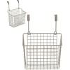 image:imageSpectrum Hanging Baskets for Organizing Large Satin Nickel  Grid Over the Cabinet Wire Basket for Kitchen or Bathroom  Door Hanging Storage Organizer for Cleaning Supplies Washcloths amp TowelsSatin Nickel