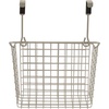 image:imageSpectrum Hanging Baskets for Organizing Large Satin Nickel  Grid Over the Cabinet Wire Basket for Kitchen or Bathroom  Door Hanging Storage Organizer for Cleaning Supplies Washcloths amp TowelsSatin Nickel Powder Coat