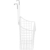 image:imageSpectrum Hanging Baskets for Organizing Large Satin Nickel  Grid Over the Cabinet Wire Basket for Kitchen or Bathroom  Door Hanging Storage Organizer for Cleaning Supplies Washcloths amp TowelsWhite