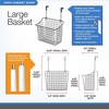 image:imageSpectrum Hanging Baskets for Organizing Large Satin Nickel  Grid Over the Cabinet Wire Basket for Kitchen or Bathroom  Door Hanging Storage Organizer for Cleaning Supplies Washcloths amp TowelsWhite