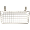 image:imageSpectrum Hanging Baskets for Organizing Large Satin Nickel  Grid Over the Cabinet Wire Basket for Kitchen or Bathroom  Door Hanging Storage Organizer for Cleaning Supplies Washcloths amp TowelsSatin Nickel