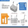image:imageSpectrum Hanging Baskets for Organizing Large Satin Nickel  Grid Over the Cabinet Wire Basket for Kitchen or Bathroom  Door Hanging Storage Organizer for Cleaning Supplies Washcloths amp TowelsSatin Nickel Powder Coat