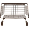 image:imageSpectrum Hanging Baskets for Organizing Large Satin Nickel  Grid Over the Cabinet Wire Basket for Kitchen or Bathroom  Door Hanging Storage Organizer for Cleaning Supplies Washcloths amp TowelsBronze