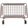 image:imageSpectrum Hanging Baskets for Organizing Large Satin Nickel  Grid Over the Cabinet Wire Basket for Kitchen or Bathroom  Door Hanging Storage Organizer for Cleaning Supplies Washcloths amp TowelsBronze