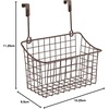 image:imageSpectrum Hanging Baskets for Organizing Large Satin Nickel  Grid Over the Cabinet Wire Basket for Kitchen or Bathroom  Door Hanging Storage Organizer for Cleaning Supplies Washcloths amp TowelsBronze