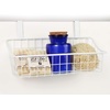 image:imageSpectrum Hanging Baskets for Organizing Large Satin Nickel  Grid Over the Cabinet Wire Basket for Kitchen or Bathroom  Door Hanging Storage Organizer for Cleaning Supplies Washcloths amp TowelsWhite