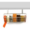 image:imageSpectrum Hanging Baskets for Organizing Large Satin Nickel  Grid Over the Cabinet Wire Basket for Kitchen or Bathroom  Door Hanging Storage Organizer for Cleaning Supplies Washcloths amp TowelsSatin Nickel
