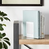 image:imageSpectrum Heavy Bookends for Book Shelves Cookbooks Vinyl Records No Skid Heavy Duty Metal Decorative Book Stopper Sturdy Steel Holder for Home Office Large Bookends for Heavy Books WhiteWhite