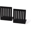 image:imageSpectrum Heavy Bookends for Book Shelves Cookbooks Vinyl Records No Skid Heavy Duty Metal Decorative Book Stopper Sturdy Steel Holder for Home Office Large Bookends for Heavy Books WhiteBlack