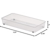 image:imageSpectrum Hexa 6 x 12 Drawer Organizer for Kitchen Utensils with Innovative Honeycomb Base Design Silverware Tray for Cutlery and Flatware Storage Bathroom Vanity or Desk Solution Clear FrostClear Frost